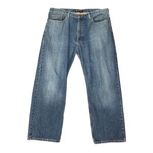 Vintage Ralph Lauren Polo Jeans Mens 38x30 Blue Woodrow Relaxed Fit Cotton Denim